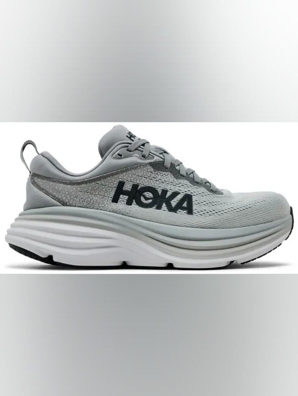Mens HOKA Bondi 8 'Sharkskin' Size 12.5